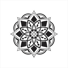 mandala design for coloring book, relaxing and easy mandala art for tattoo design, vector mandala design
