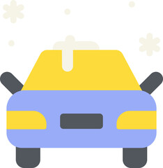Snow Car Flat Icon