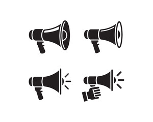 Megaphone  icon set vector on white background