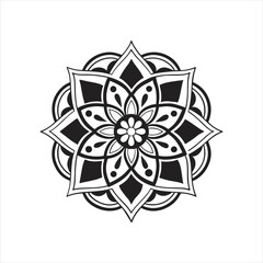 mandala design for coloring book, relaxing and easy mandala art for tattoo design, vector mandala design
