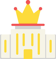 Obraz premium Casino Building Flat Icon