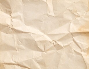 Crumpled Light Brown Paper Background