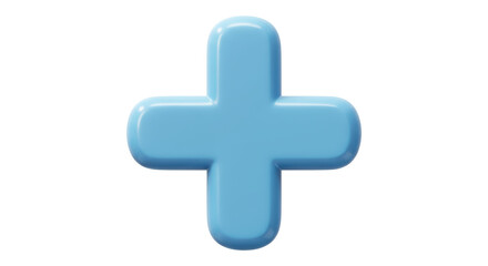 Isolated Blue Plus Sign