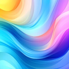 Blue and Pastel Wave Abstract Background