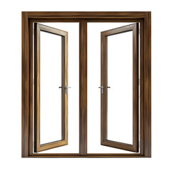 Wooden double window open view home improvement