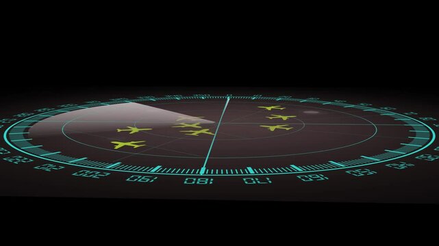 Radar-equipped air traffic control tower, advanced flight coordination system, worldwide air travel routes map between continents