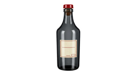 Isolated Wine Bottle with Label