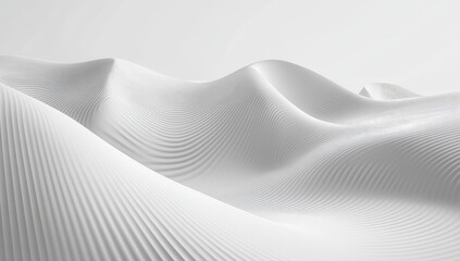 Abstract white wavy landscape