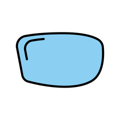 single vision lenses color flat icon for digital and print projects.