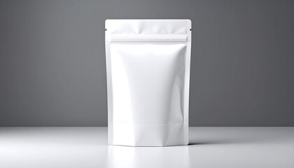Blank White StandUp Pouch Mockup.