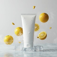 Fresh Citrus Facial Cleanser Tube Displayed on Ice