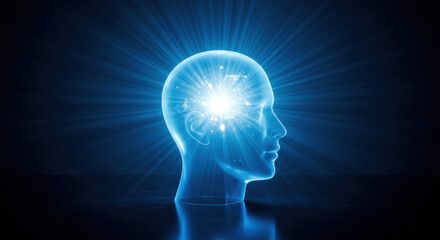 Obraz premium Brain Power: Unlocking Human Potential with Glowing Intellect & Cognitive Brilliance | Mind, Intelligence, & Creativity Visualized