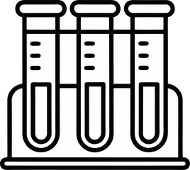test-tubes vector outline icon on white or transparent background