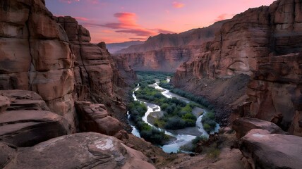 grand canyon national park lake between the canyon.