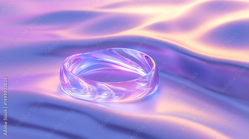 Poster abstract background with smooth lines and waves in purple and violet colors