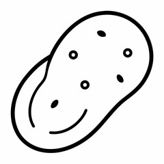 New Potato outline icon on white background