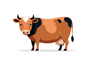 Fototapeta premium Cow animal isolated vector illustration image