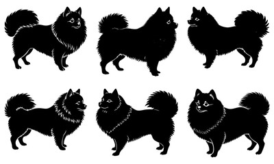 Pomeranian Silhouette vector