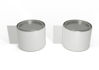 Glossy Coffee Powder Tin Mockup
