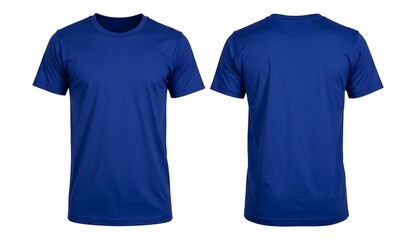 Blue Tshirt Mockup with Front  Back.