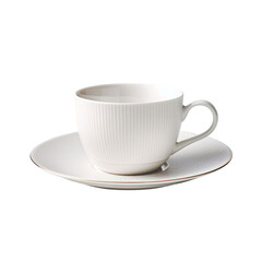 Obraz premium Isolated white cup and saucer PNG