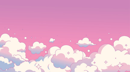 Colorful sky, dream illustration, rainbow fantasy background