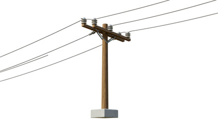 Isolated Utility Pole