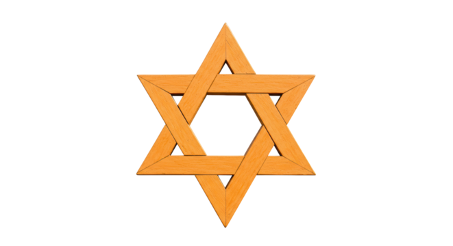 Isolated Wooden Star of David