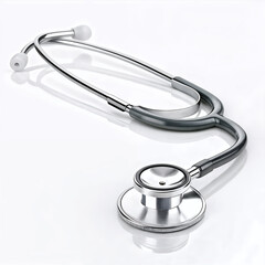 Stethoscope used by doctors isolated on white background for medical examination and diagnosis