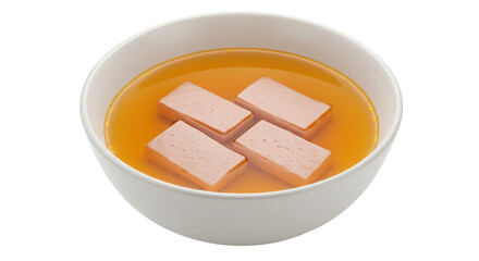 Isolated Soup Bowl with Sliced Meat