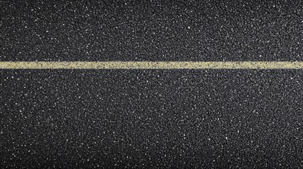 Fototapeta premium Yellow line on asphalt road surface displaying texture and pattern concept
