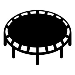 Fototapeta premium Isometric view of trampoline for jumping and recreation in the backyard