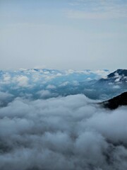 stormy clouds over the mountains 