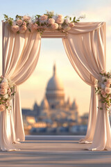 paris wedding decorations cityscape pauls sunset