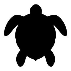 Silhouette of a Sea Turtle, a simple but evocative marine image