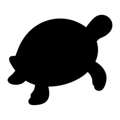Fototapeta premium A Silhouetted Turtle Swimming Smoothly in Black and White, a Wildlife Icon