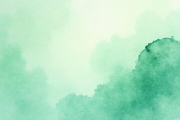 Subtle mint green abstract watercolor Asymmetrical composition, soft lines and shapes , asymmetrical, vibrant