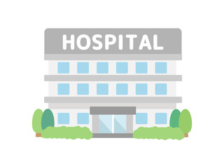 Fototapeta premium 病院 建物 イラスト