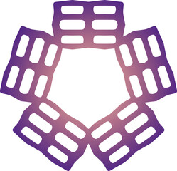 Purple Abstract Icons – Minimal Decorative Elements for Modern Design