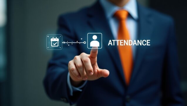 Digital attendance system interface.