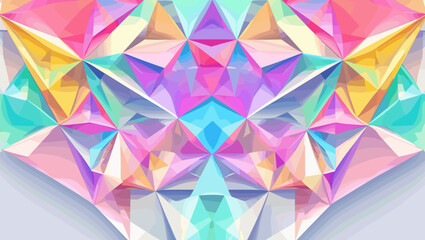 Obraz premium Colorful geometric abstract pattern with 3D effect in a vibrant design and copy space