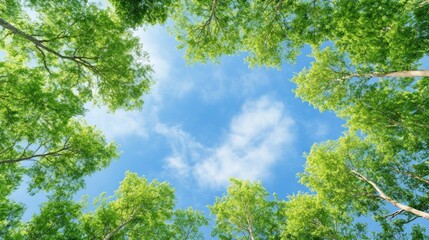 Looking Up: A Canopy of Green Embrace