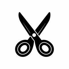 Fototapeta premium creative and simple minimal details Outline silhouette Scissors opened icon illustration 