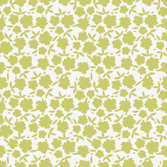 Cute floral pattern. Seamless vector pattern. Elegant template for fashion prints. Small pink and blue flowers for folk print. White background. Stock vector