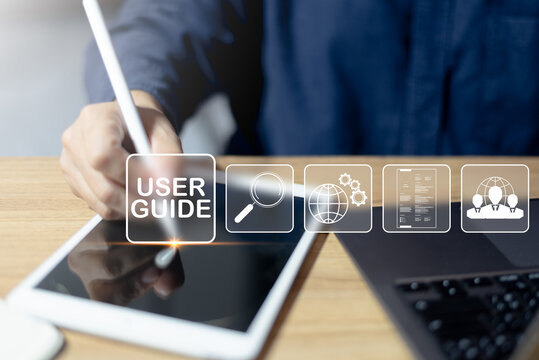User guide for digital tablet platform provides instruction and help for team to search knowledge, access document, and navigate smartphone technology interface manual