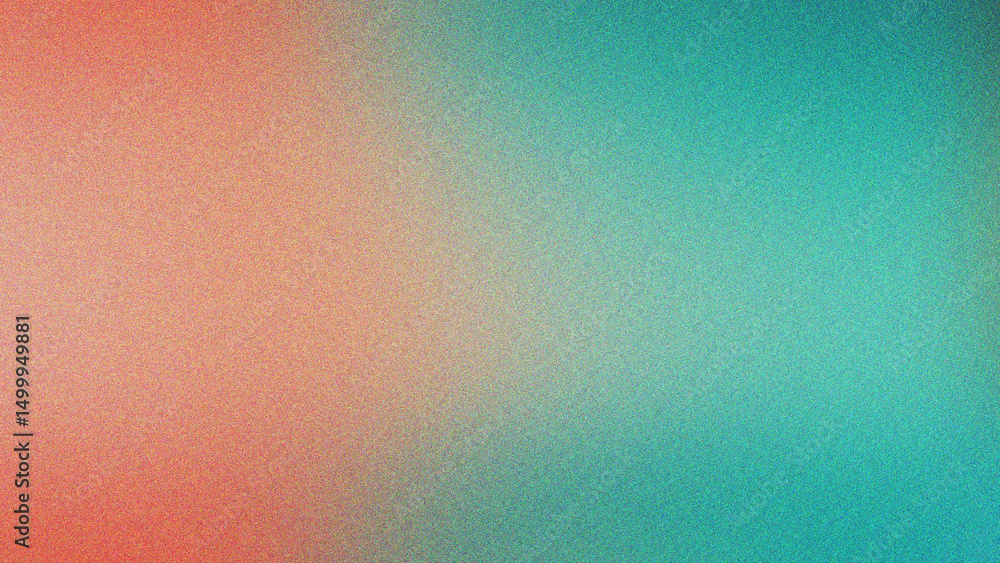 Poster cyan red noise gradient texture background with soft blur and grainy effect, perfect for modern desi