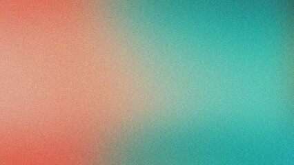 Cyan Red noise gradient texture background with soft blur and grainy effect, perfect for modern design, digital art, and abstract visual projects requiring a smooth and aesthetic color blend.