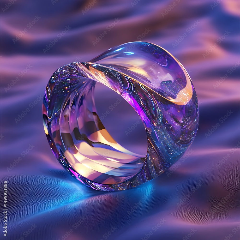 Poster abstract background with smooth lines and waves in purple and violet colors