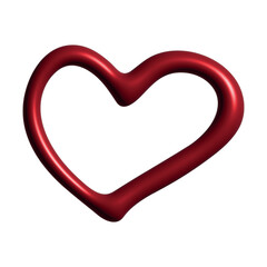 3d heart clipart Single element for design