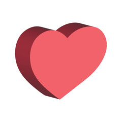 3d heart clipart Single element for design